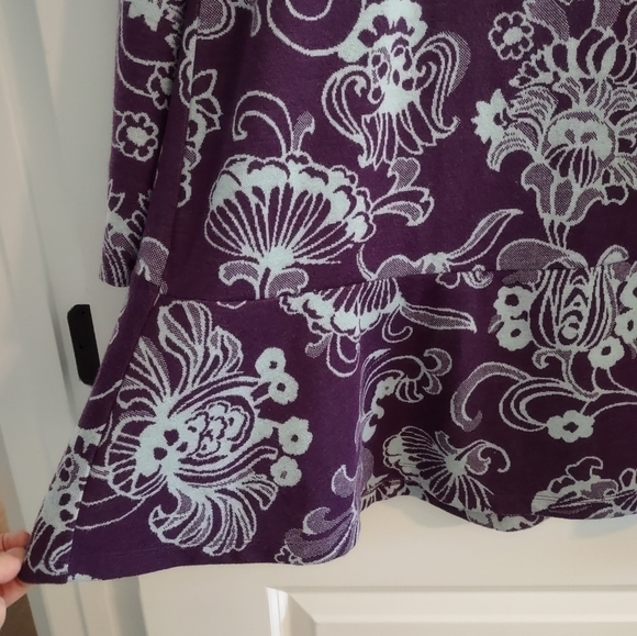 Anthropologie Mock Neck Floral Print Cutout Back Mini Dress - Picture 7 of 16